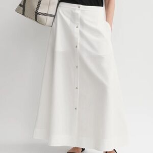 Toteme White Button-Down Skirt